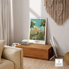 Dhaka Bangladesh Cityscape Wall Art - Urban Bangladesh Artwork displayed in modern living room.