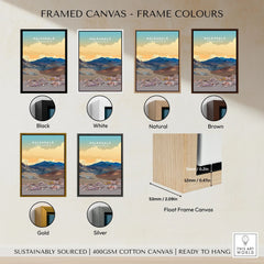 Haleakalā Volcano Poster, Maui Hawaii Travel Print, National Park Wall Art framed canvas float frame colour options: black, white, natural, brown, gold and silver