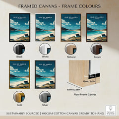 Isle of Harris Scotland Beach House Seascape Poster - Remote Scottish Isle Print framed canvas float frame colour options: black, white, natural, brown, gold and silver