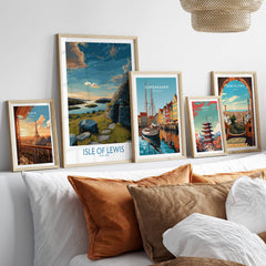 Isle of Lewis Scotland Canvas Print | Outer Hebrides Landscape Poster displayed among other travel prints.