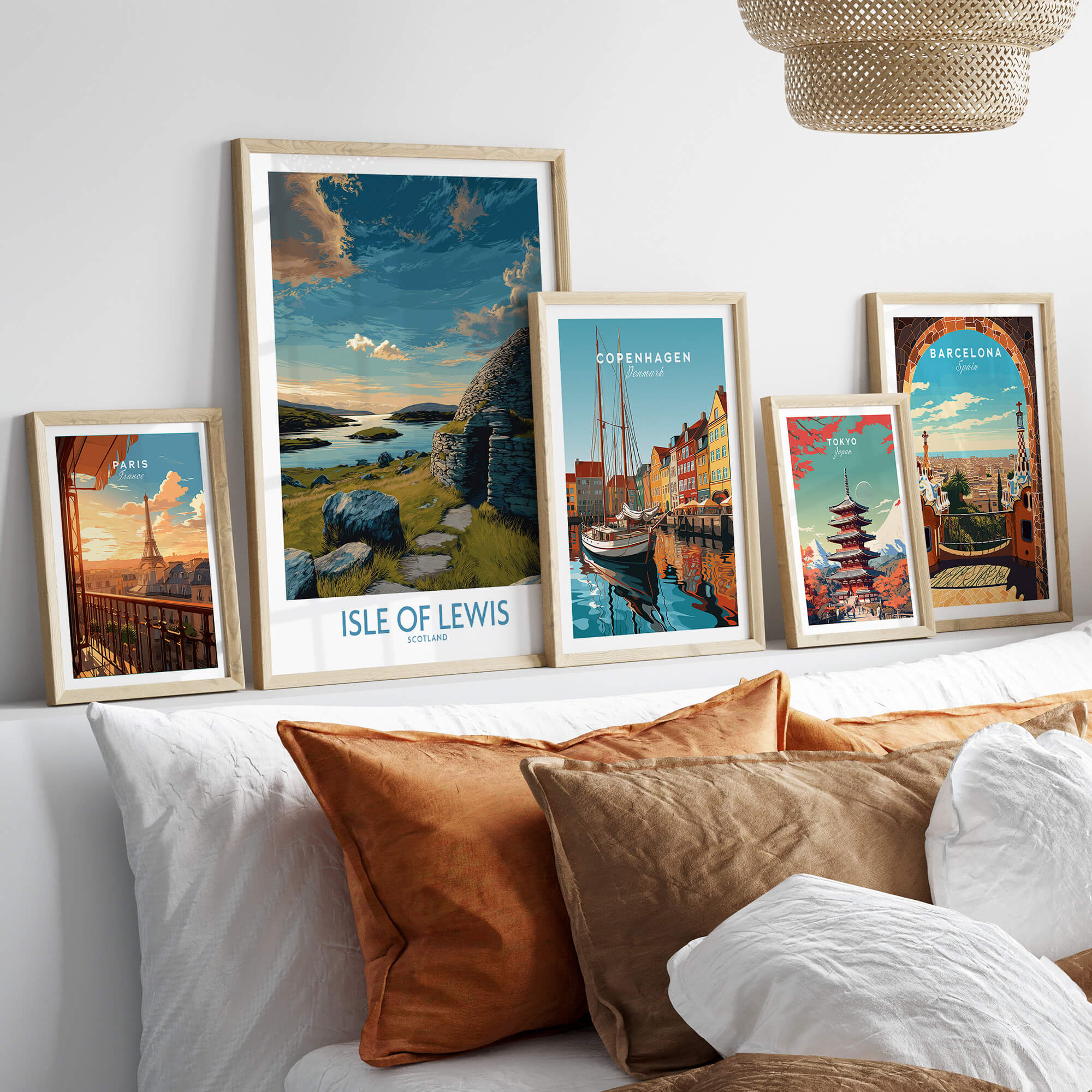 Isle of Lewis Scotland Canvas Print | Outer Hebrides Landscape Poster displayed among other travel prints.