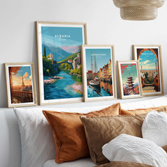 Albania Canvas Print | European Travel Wall Decor showcased in a stylish home gallery setting.