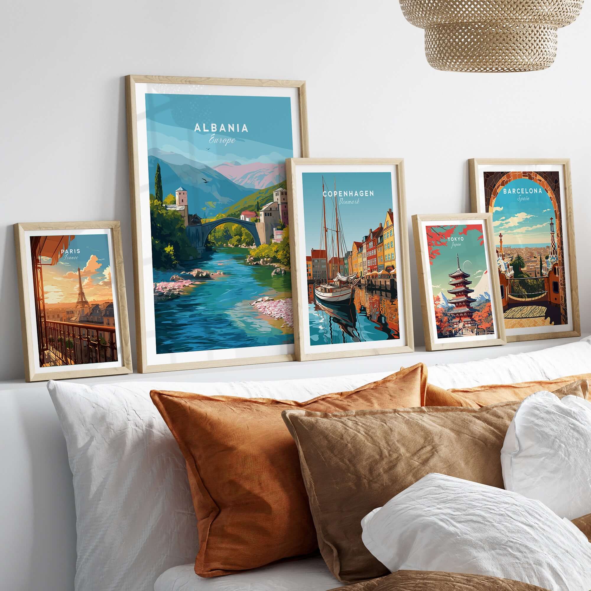 Albania Canvas Print | European Travel Wall Decor showcased in a stylish home gallery setting.