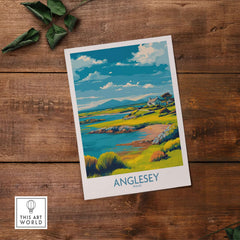 Anglesey Wales Tranquil Bay Poster - Welsh Countryside Travel Decor