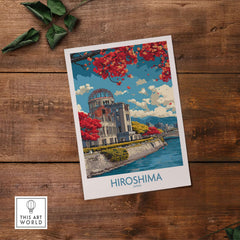 Hiroshima Japan Genbaku Dome Poster - Historic Landmark Decor