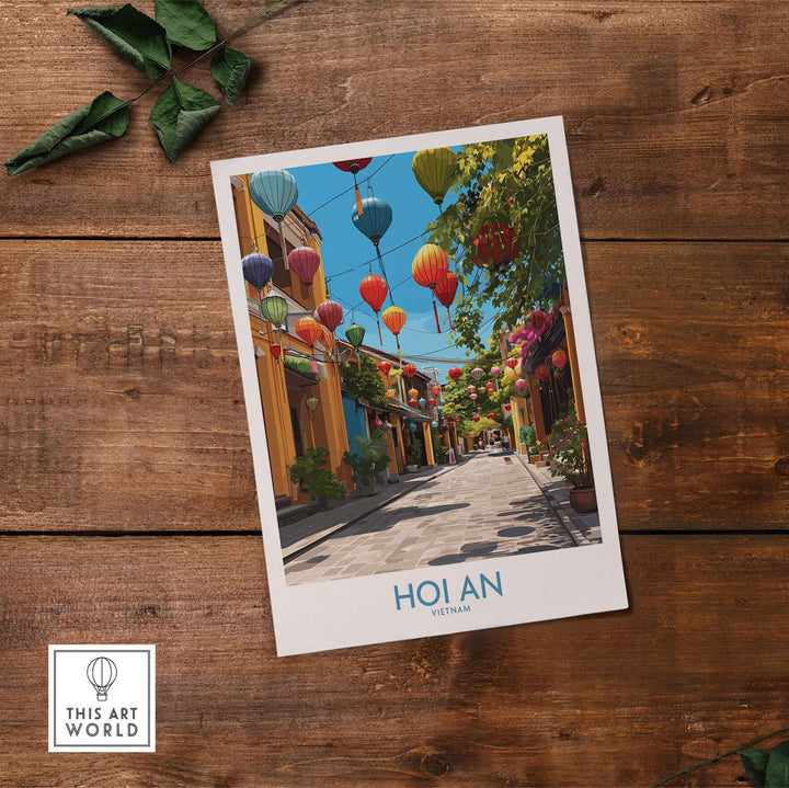 Colorful Hoi An lanterns adorning streets in Vietnam, showcasing cultural charm and vibrant decor.
