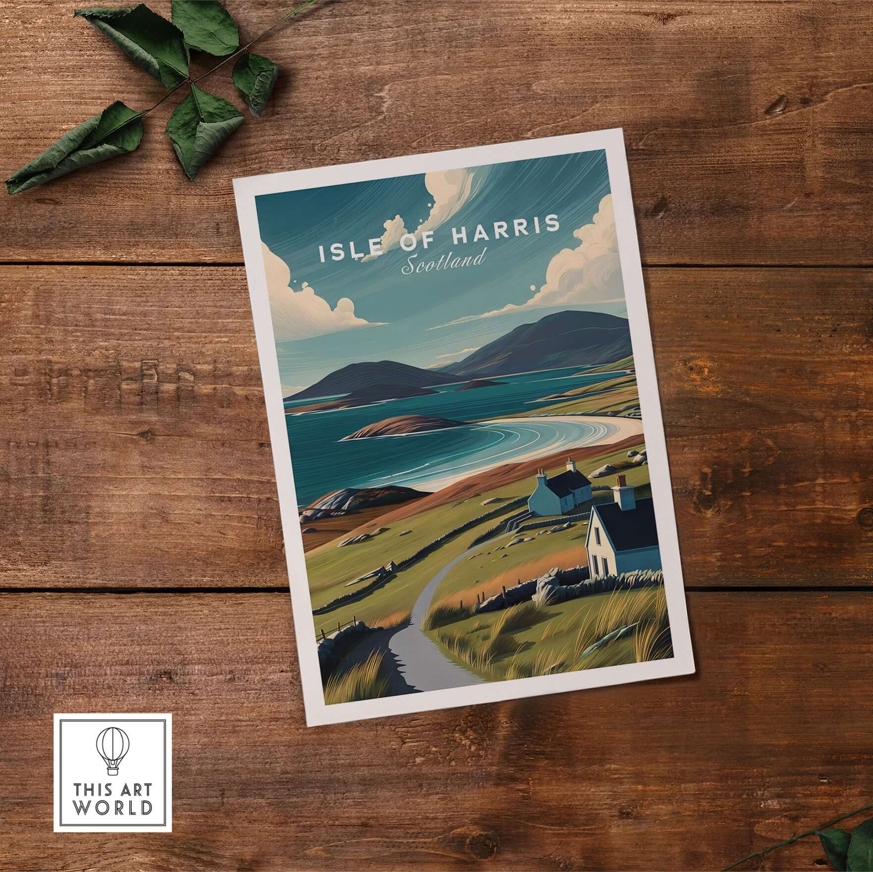 Isle of Harris Scotland Beach Print - Scenic Coastal Wall Art showcasing picturesque coastal views.