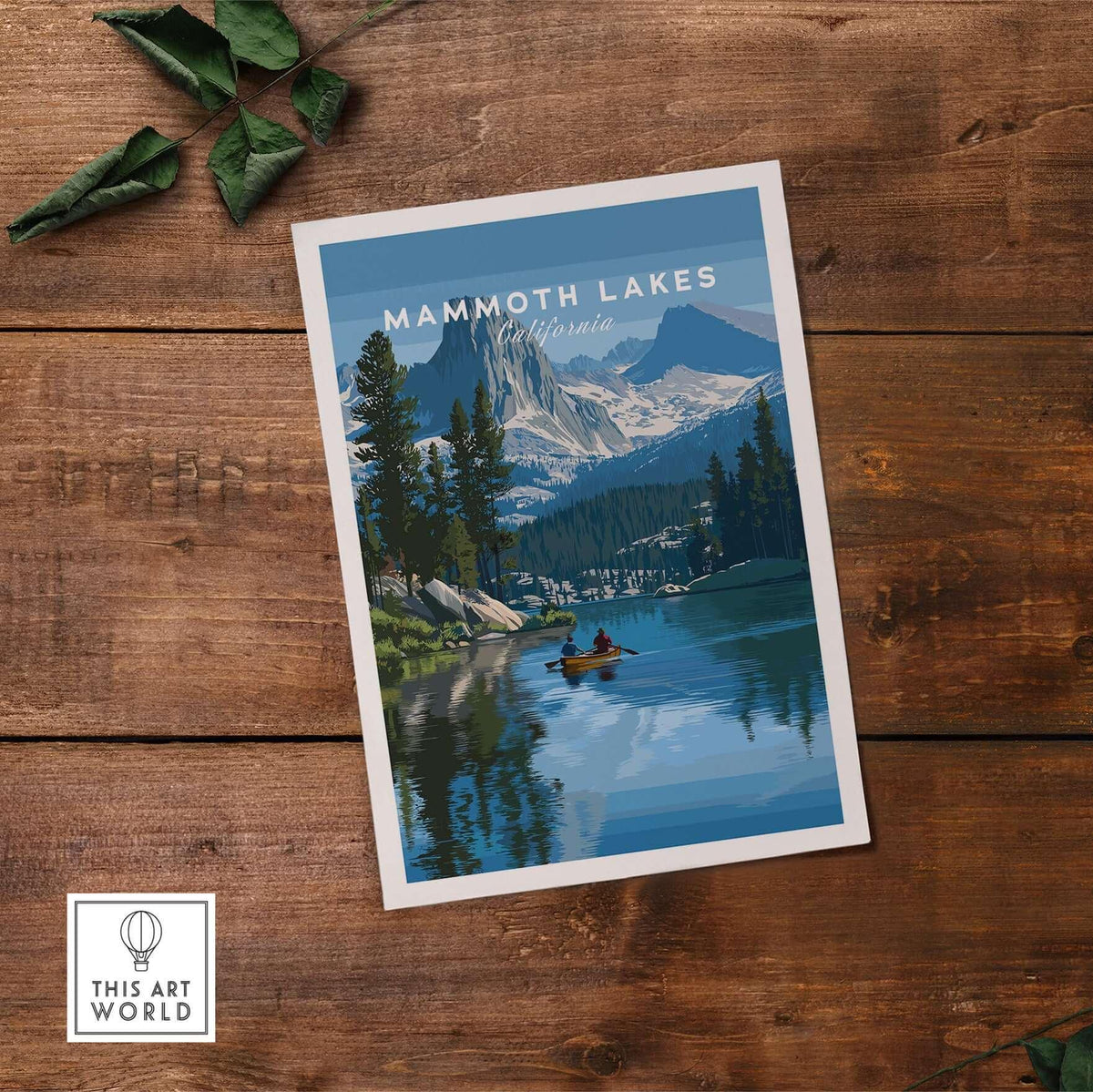 Mammoth Lakes - Mountain Adventure Wall Art featuring a serene lake and mountain view in California.