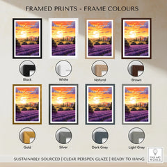 Aix-en-Provence Print framed print frame colour options: black, white, natural, brown, gold, silver, dark grey and light grey