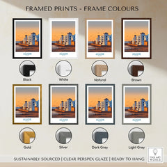 Agadir Morocco Wall Art framed print frame colour options: black, white, natural, brown, gold, silver, dark grey and light grey