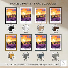 Aix-en-Provence Art Print framed print frame colour options: black, white, natural, brown, gold, silver, dark grey and light grey