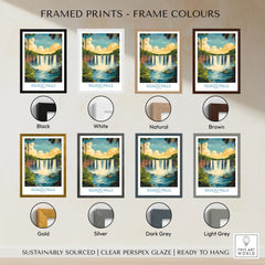 Iguazu Falls Wall Art Print framed print frame colour options: black, white, natural, brown, gold, silver, dark grey and light grey