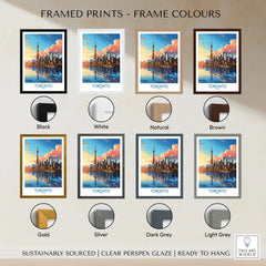 Toronto Wall Art Print framed print frame colour options: black, white, natural, brown, gold, silver, dark grey and light grey