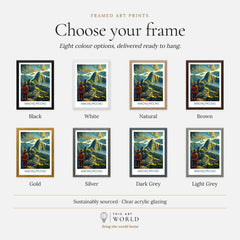 Machu Picchu Travel Poster - framed print frame colour options