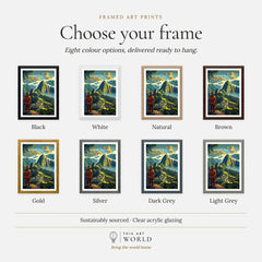 Machu Picchu Poster - framed print frame colour options