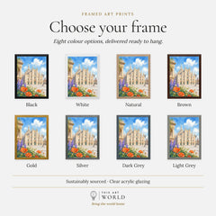 Milan Duomo di Milano watercolour art print, frame colour options for the framed print