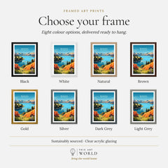 Wanaka Travel Print - framed print frame colour options