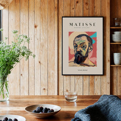Matisse Art Prints - Expressive Self Portrait Poster featuring a bearded man in bold colors on a textured background.
