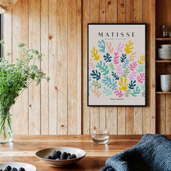 Matisse Art Prints - Colorful Abstract Botanical Scatter Poster featuring vibrant botanical shapes in bright colors.