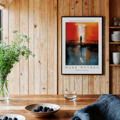 Rothko Style Minimalist Landscape Abstraction Print | Modern Wall Decor displayed in a stylish interior setting.