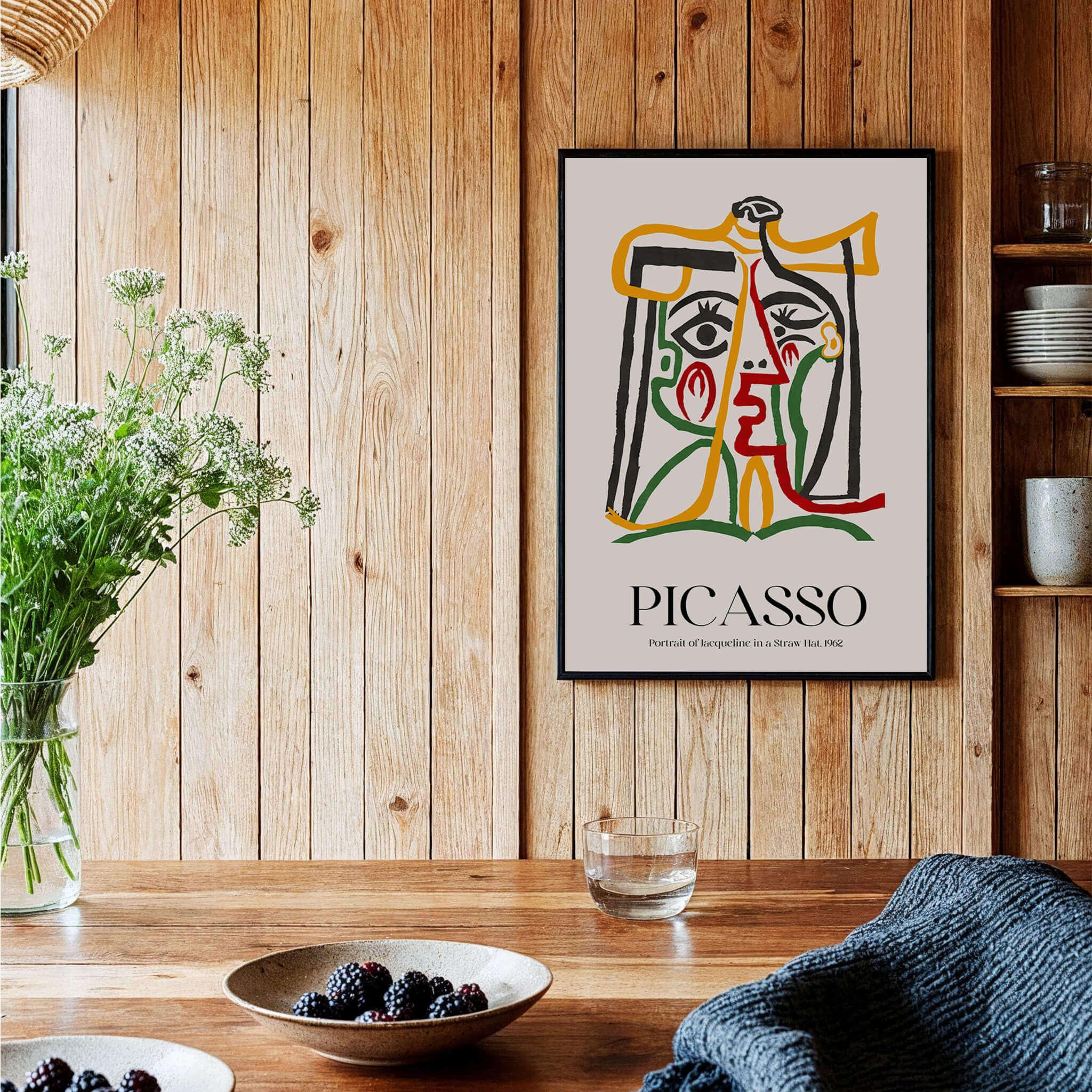 Picasso Jacqueline Straw Hat 1962 Art Print Poster – This Art World