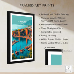 Antalya Canvas Print | Turkish Beach Wall Art framed art print featuring stunning coastline and vibrant colors.
