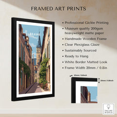 Beaune Travel Poster – Burgundy France Wall Art framed with description of giclée printing and museum quality features.