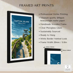 Captiva Island Poster – Florida Beach Print framed art print with high-quality details and visuals.