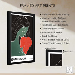 Edvard Munch Art Print - Edvard Munch Two Heart c1899 Woodcut - Symbolist Love Poster