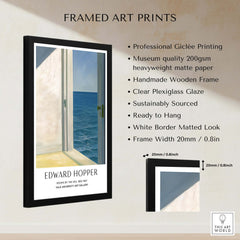 Edward Hopper Rooms by the Sea 1951 Yale University Art Print Poster framed with professional Giclée printing.
