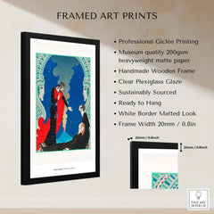 Exhibition Art Print George Barbier Empedocles Panthea Art Deco Mythology Poster Wall Art framed with professional quality features.