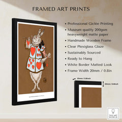 Exhibition Art Print William Henderson White Rabbit Alice in Wonderland Vintage Poster framed art print with giclée finish.