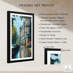 Harrogate Classic British Town Scene Print | English Architecture Wall Art showcased in a stylish framed art print.