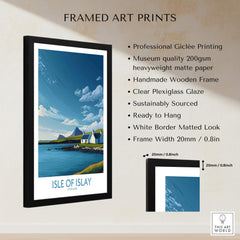 Isle of Islay Scotland Canvas Print | Scottish Hebrides Poster framed art print featuring coastal landscape.