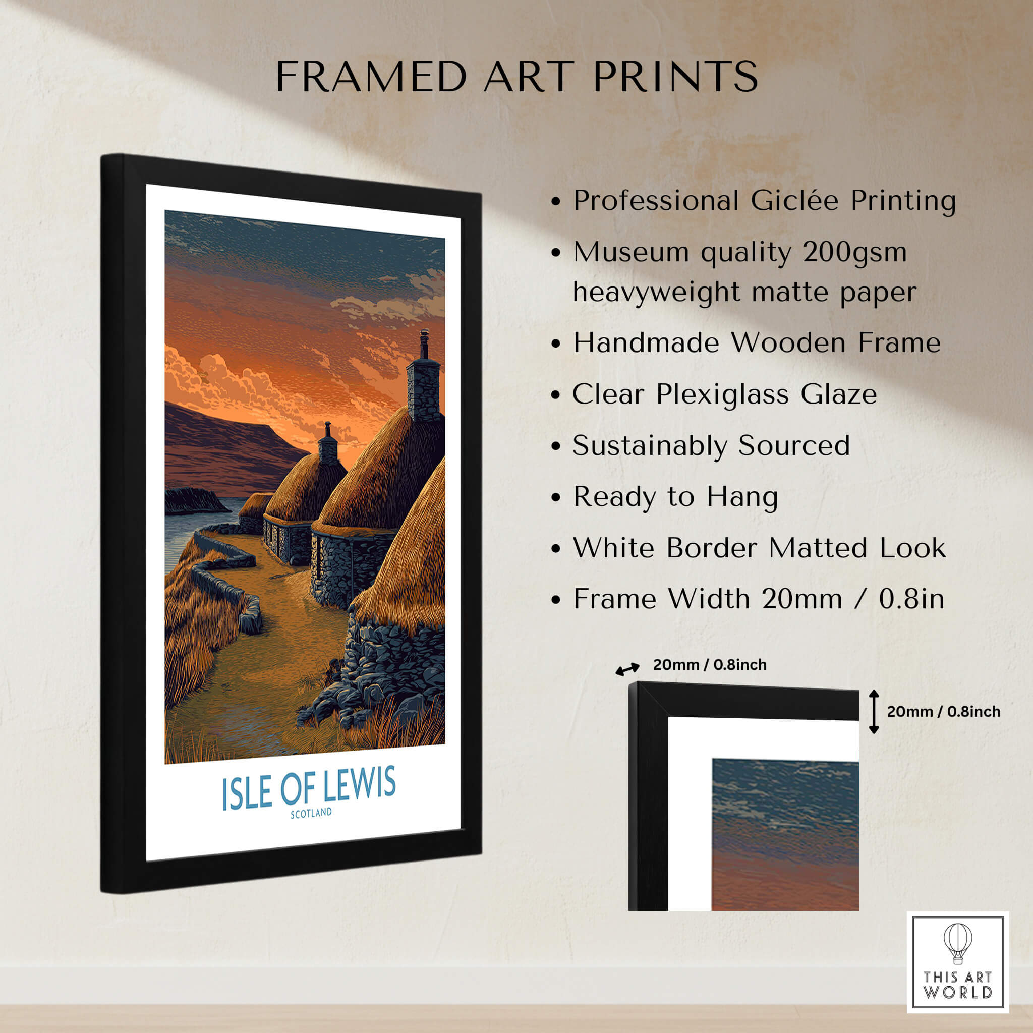 Isle of Lewis Scotland Canvas Print | Outer Hebrides Norse Mill Poster framed art print with professional giclée quality.