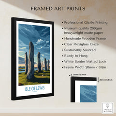 Isle of Lewis Scotland Poster | Ancient Megalithic Site Canvas Print framed art print showcasing standing stones.