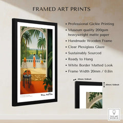 Matisse Art Prints - Woman on Balcony Sea View Poster featuring elegant design and professional Giclée printing in a framed display