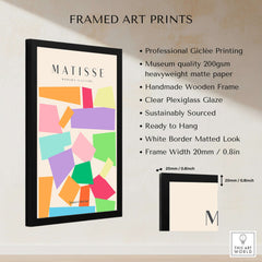 Matisse Art Prints - Colorful Geometric Shapes Abstract Print framed art print with professional Giclée printing.