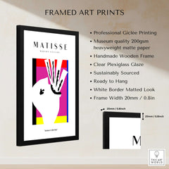 Matisse Art Prints -Abstract Head Jazz Series Colorful Blocks Wall Art framed art print with professional giclée printing.