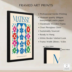 Matisse Large Decoration with Masks Vertical Panel Art Print displayed in a professional framed Giclée print.