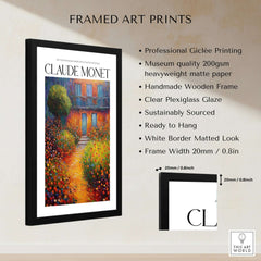 Claude Monet Poster Print - Wall Art for Room Decor - Impressionist Exhibition Print framed with clear plexiglass
