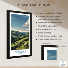 Nidderdale Art Print | Yorkshire Dales Sheep Poster framed art print showcasing picturesque Yorkshire landscape.