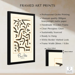 Paul Klee Growth Stirs Abstract Art Print Modern Poster Wall Decor, framed art print details and specifications.