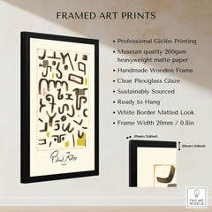 Paul Klee Gesetz Abstract Symbols Modern Art Print Wall Poster Decor framed art print with professional Giclée printing.