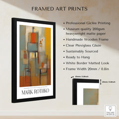 Rothko Style Emotional Abstraction Painting | Modern Abstract Wall Decor framed art print with a wooden frame and professional giclée printing.