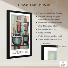 Rothko Style Cubist Abstract Painting | Contemporary Wall Decor framed art print with museum quality giclée printing.