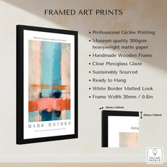 Rothko Inspired Abstract Pastel Color Art Print | Minimalist Vertical Blocks Poster framed with professional giclée printing.