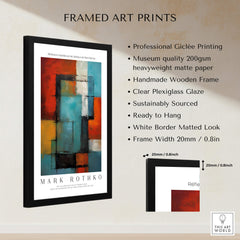 Rothko Style Modern Expressionist Painting Poster | Contemporary Wall Art displayed in a framed art print with Giclée printing.
