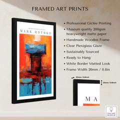 Rothko Style Bold Color Contrast Painting Print | Modern Wall Decor - Framed Art Print with Giclée Quality