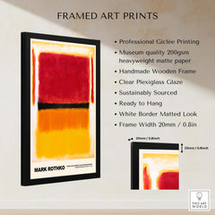 Mark Rothko Violet Black Orange Yellow 1949 Abstract Art Print Color Field Poster Guggenheim framed art print details